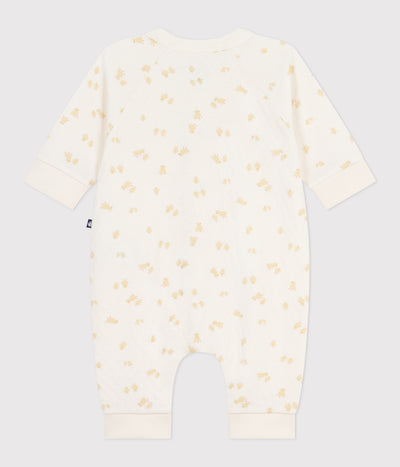 BABIES' COTTON PLAYSUIT WITH PRINTED CHICKS