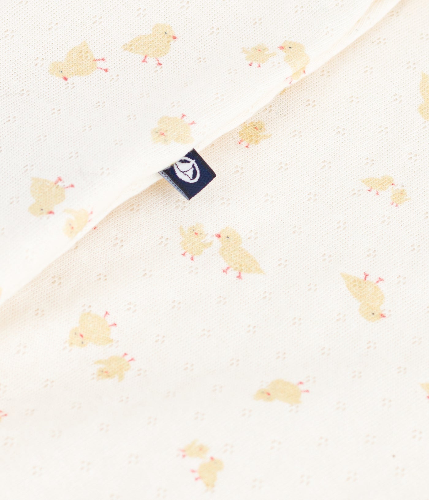 BABIES' COTTON PLAYSUIT WITH PRINTED CHICKS