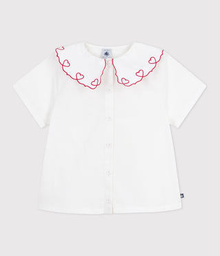 GIRL'S COTTON POPLIN BLOUSE