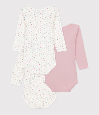 BABY GIRL'S ORGANIC COTTON BODYSUIT - 3-PACK