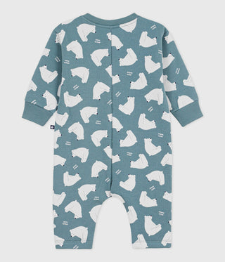 BABY BOY'S ORGANIC COTTON FOOTLESS SLEEPSUIT