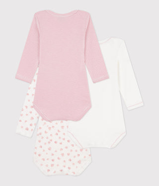 BABY GIRL'S ORGANIC COTTON BODYSUIT - 3-PACK