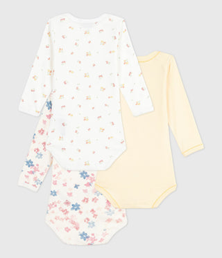 BABY GIRL'S ORGANIC COTTON BODYSUIT - 3-PACK