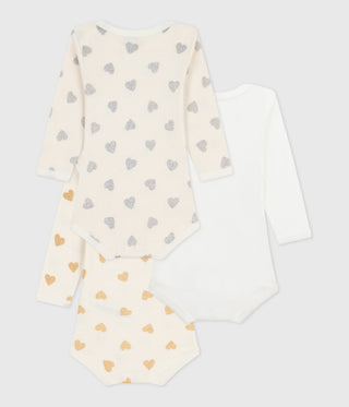 BABY GIRL'S ORGANIC COTTON BODYSUIT - 3-PACK