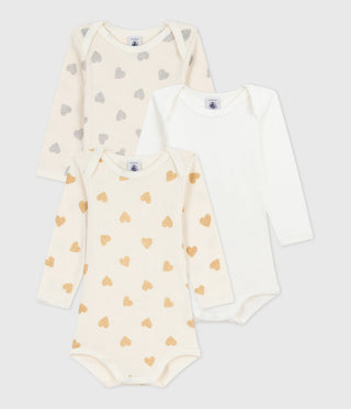 BABY GIRL'S ORGANIC COTTON BODYSUIT - 3-PACK