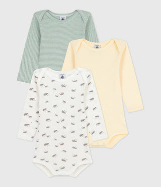 BABY BOY'S ORGANIC COTTON BODYSUIT - 3-PACK
