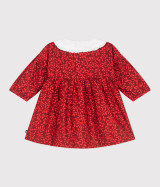 BABY GIRL'S ORGANIC COTTON FLANNEL DRESS