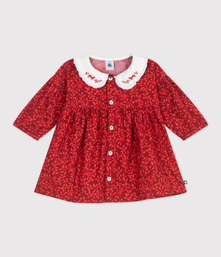 BABY GIRL'S ORGANIC COTTON FLANNEL DRESS