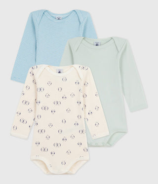 BABY BOY'S ORGANIC COTTON BODYSUIT - 3-PACK