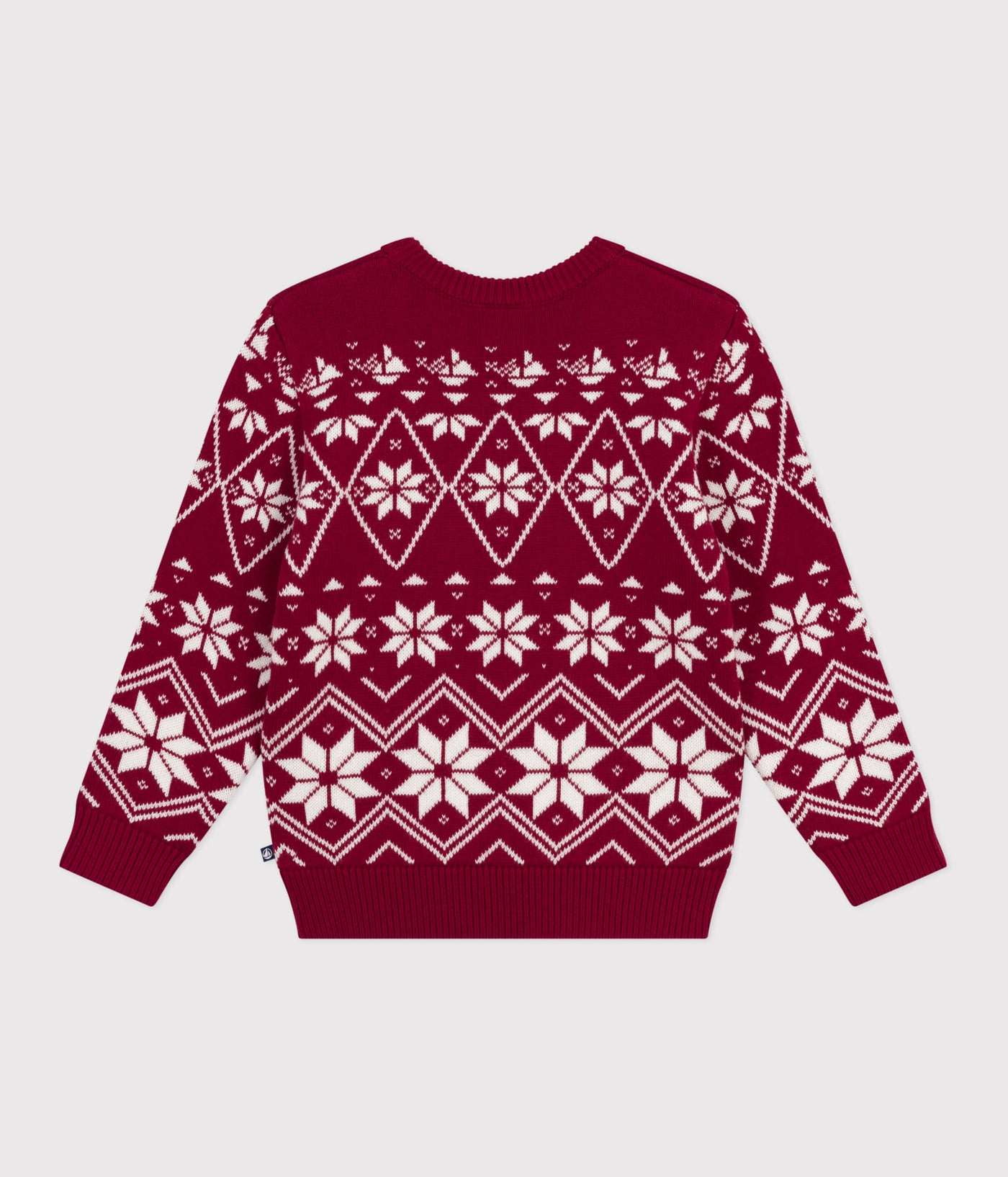 CHILDREN'S PATTERNED WOOL AND COTTON JUMPER