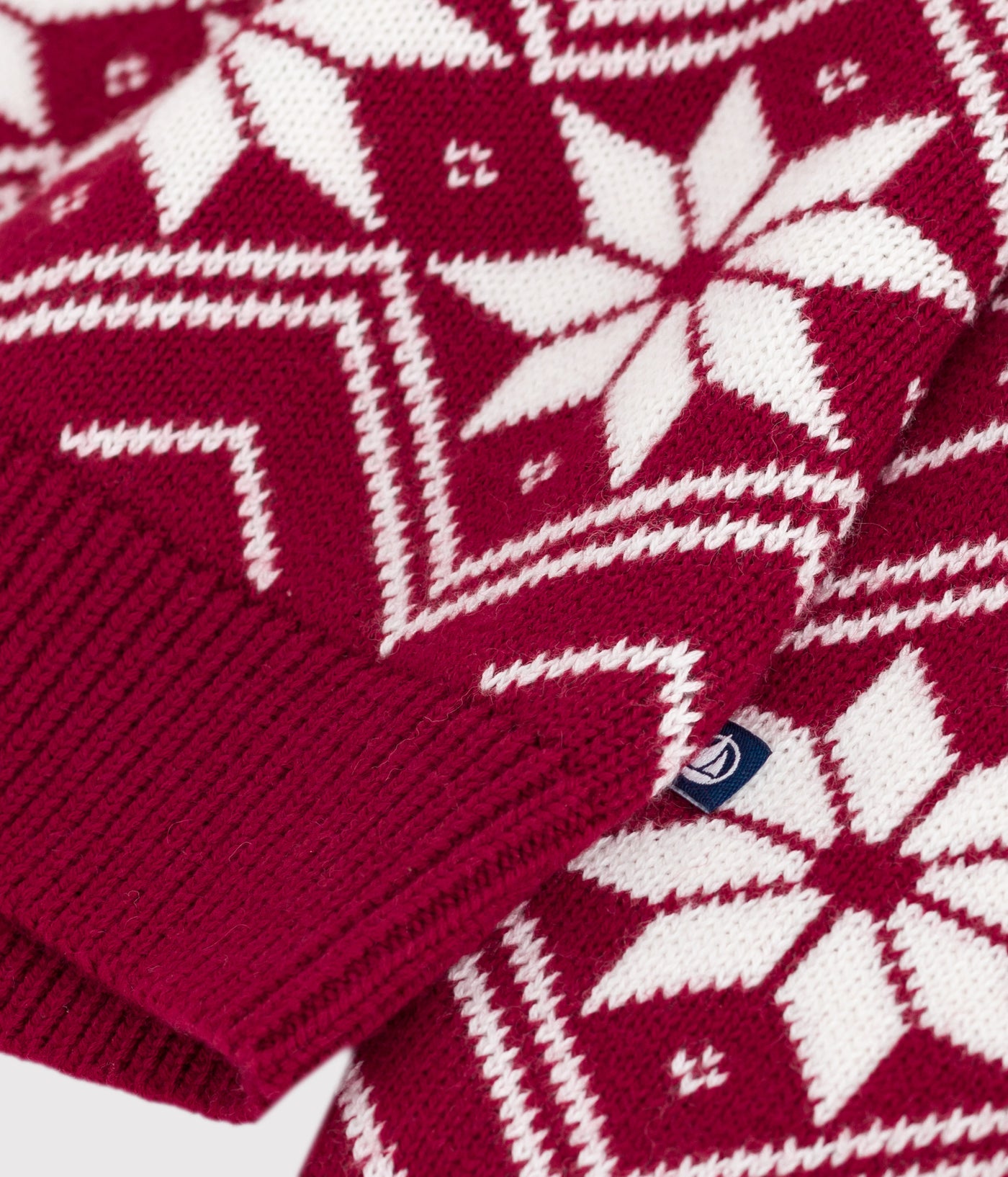 CHILDREN'S PATTERNED WOOL AND COTTON JUMPER