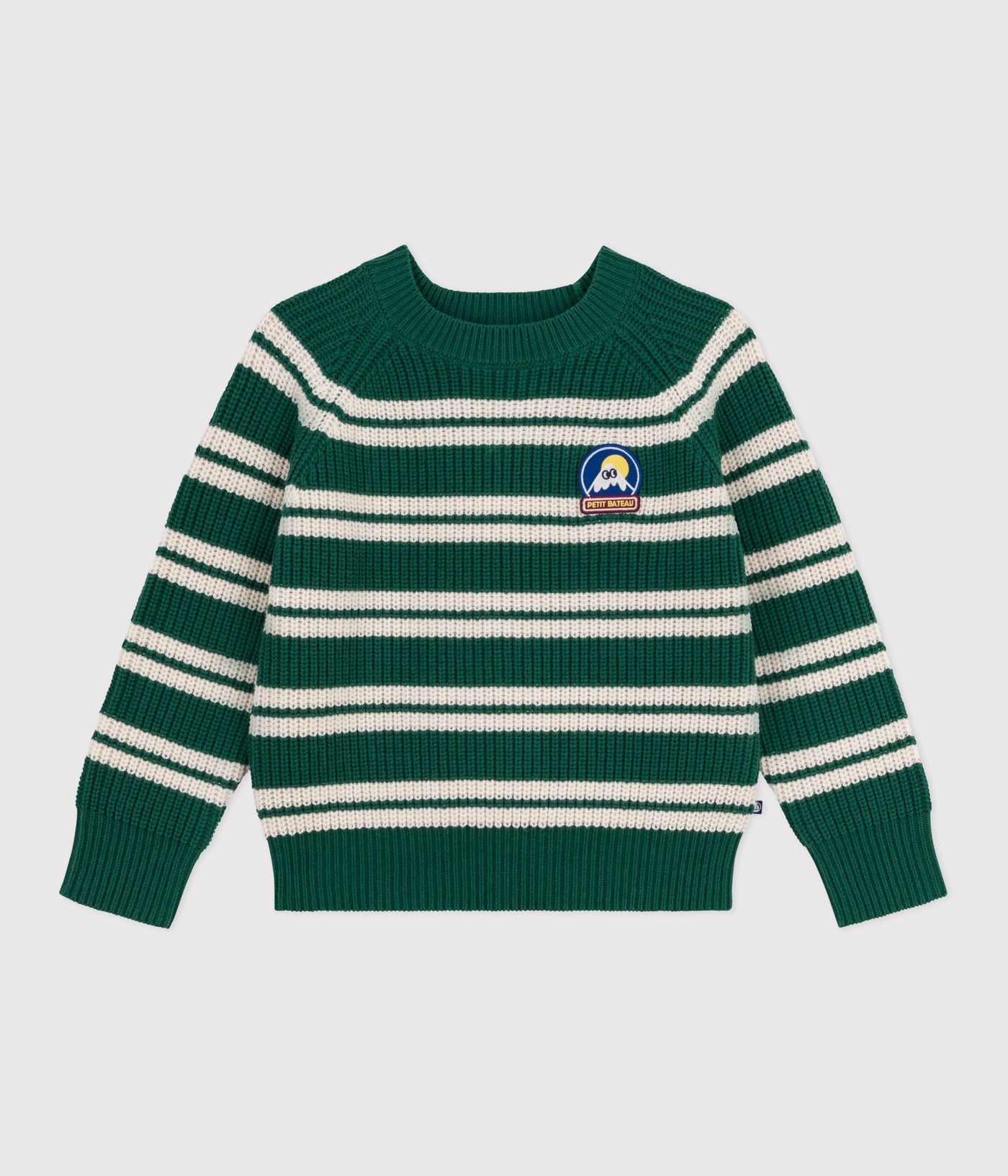CHILDREN'S STRIPY JUMPER IN WOOL AND COTTON