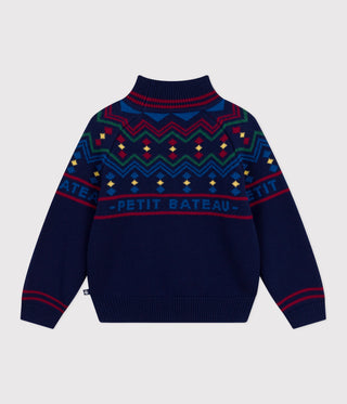 BOY'S WOOL JACQUARD KNIT SWEATSHIRT