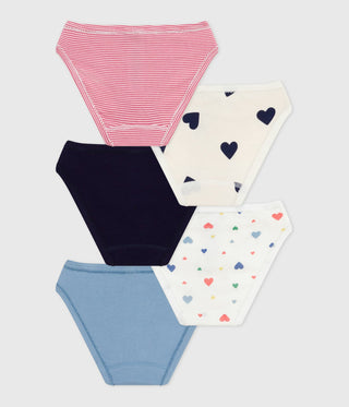 GIRL'S ORGANIC COTTON PANTIES - 5-PACK