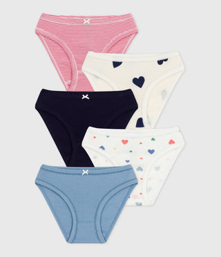 GIRL'S ORGANIC COTTON PANTIES - 5-PACK