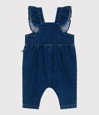BABY GIRL'S ORGANIC COTTON DENIM DUNGAREES