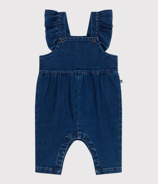 BABY GIRL'S ORGANIC COTTON DENIM DUNGAREES