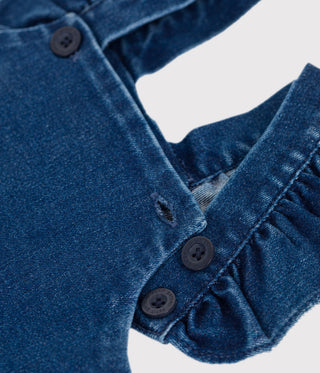 BABY GIRL'S ORGANIC COTTON DENIM DUNGAREES