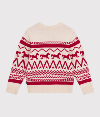BOY'S WOOL JACQUARD KNIT SWEATSHIRT