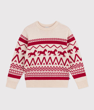 BOY'S WOOL JACQUARD KNIT SWEATSHIRT
