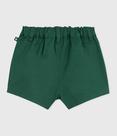 BABIES' PLAIN COTTON TWILL SHORTS