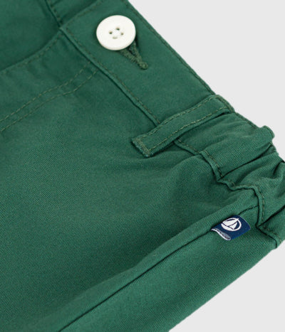 BABIES' PLAIN COTTON TWILL SHORTS