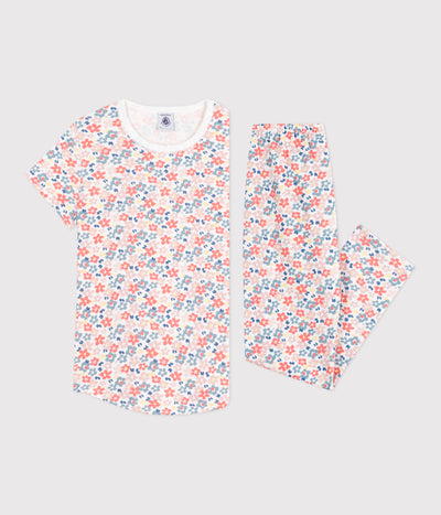 CHILDREN'S PRINTED COTTON PYJAMAS WITH SHORT SLEEVES AND LONG LEGS
