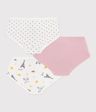 GIRL'S ORGANIC COTTON PANTIES - 3-PACK