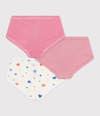 GIRL'S ORGANIC COTTON PANTIES - 3-PACK