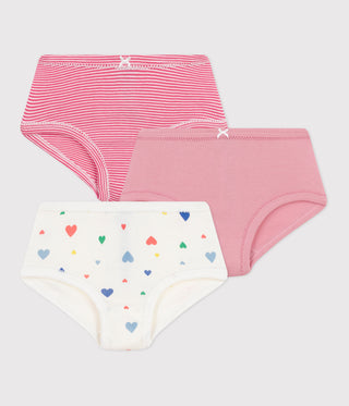GIRL'S ORGANIC COTTON PANTIES - 3-PACK