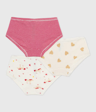 GIRL'S ORGANIC COTTON PANTIES - 3-PACK