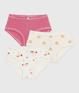 GIRL'S ORGANIC COTTON PANTIES - 3-PACK