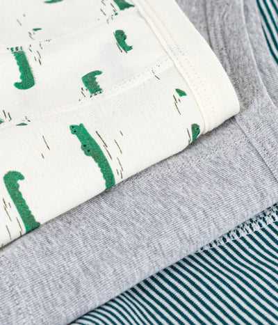 PACK OF CHILDREN'S PRINTED COTTON BOXERS WITH COVERED WAISTBANDS