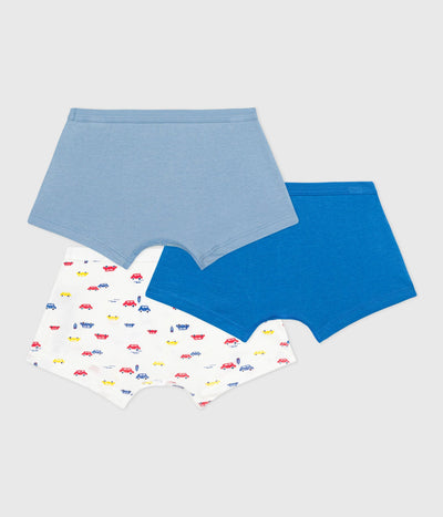 PACK OF CHILDREN'S PRINTED COTTON BOXERS WITH COVERED WAISTBANDS