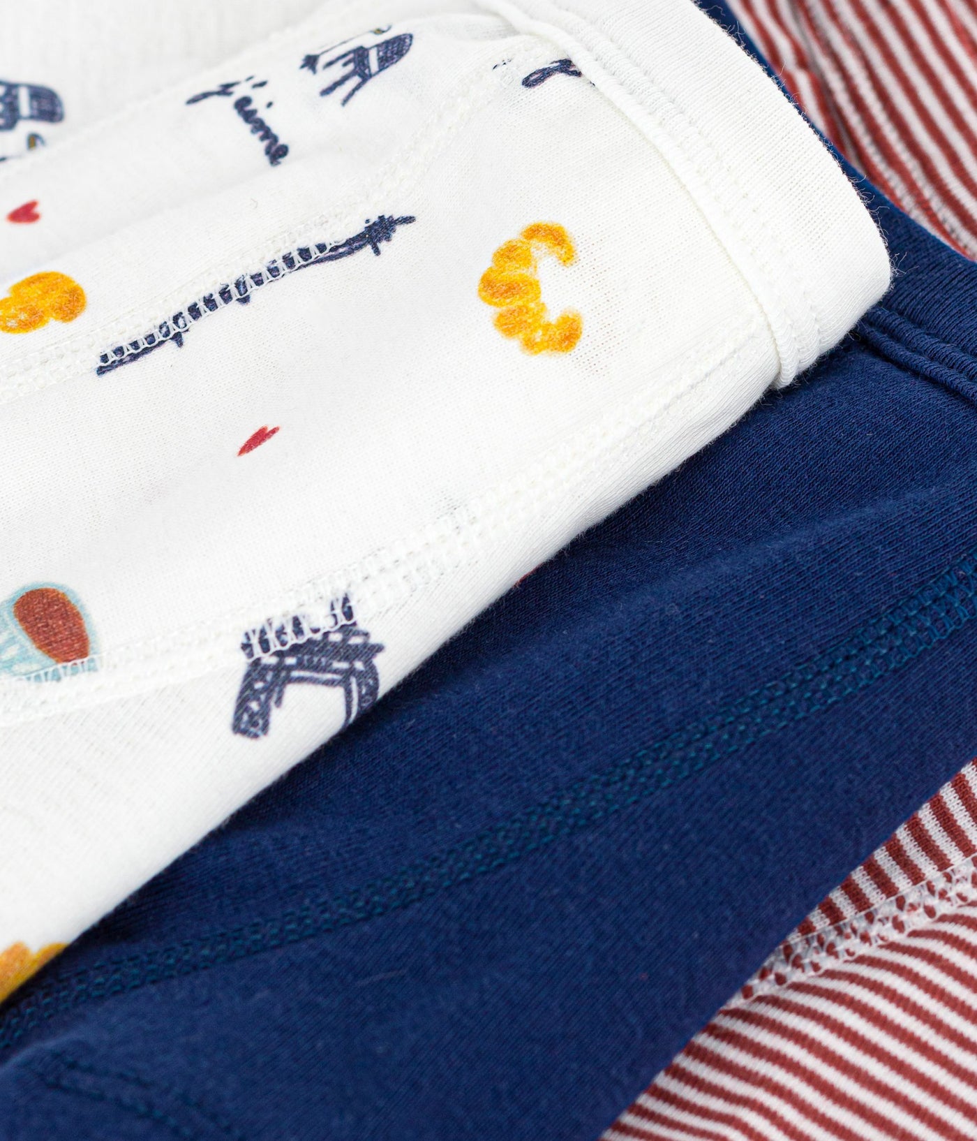 PACK OF CHILDREN'S PARIS-PRINT COTTON BOXERS WITH COVERED WAISTBANDS