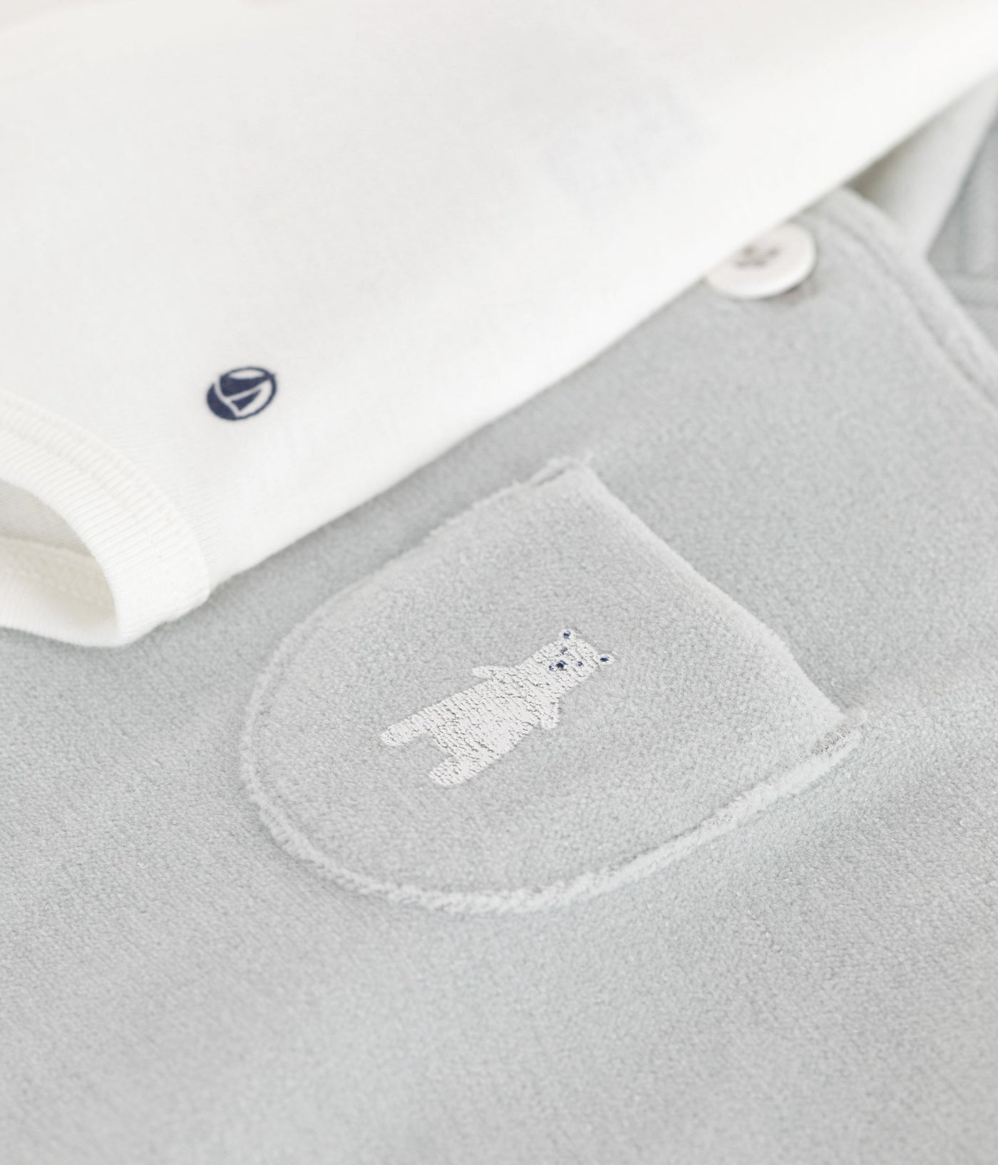 BABIES' DUNGAREES IN PLAIN COTTON WITH STYLISH DETAILS