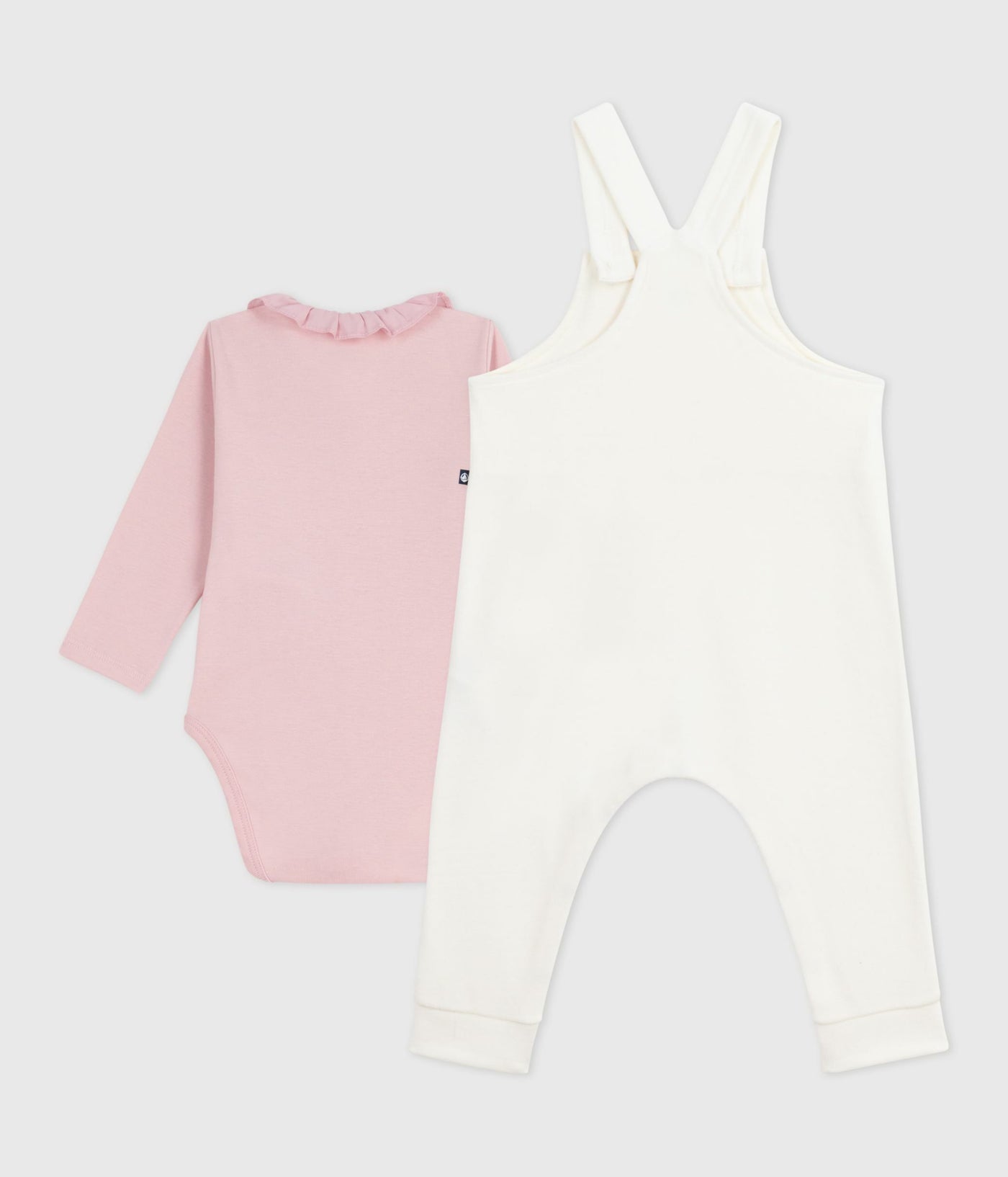 BABIES' DUNGAREES IN PLAIN COTTON WITH STYLISH DETAILS