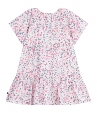 CHILDREN'S SHORT-SLEEVED PRINTED COTTON DRESS