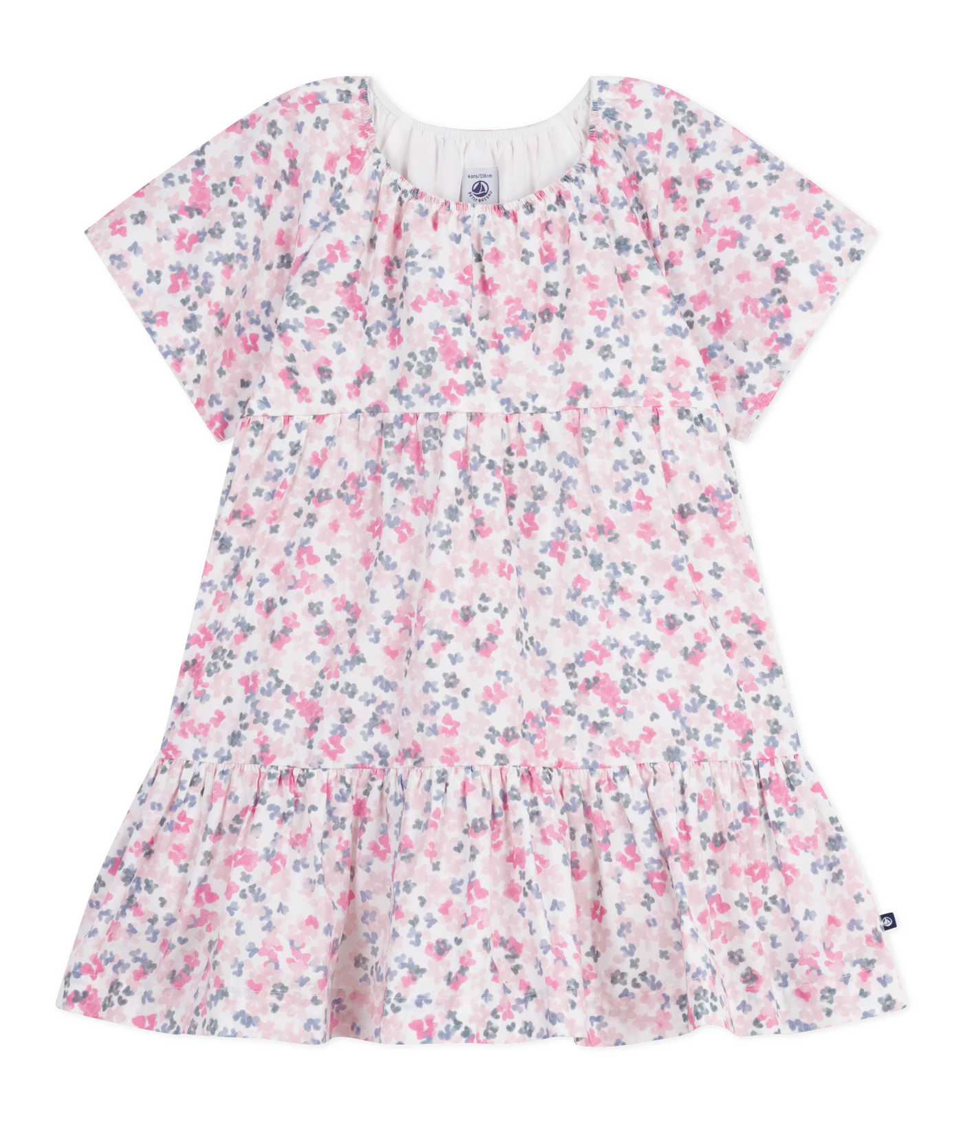 CHILDREN'S SHORT-SLEEVED PRINTED COTTON DRESS