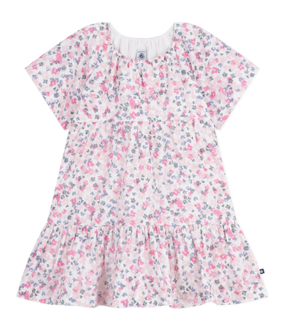 CHILDREN'S SHORT-SLEEVED PRINTED COTTON DRESS