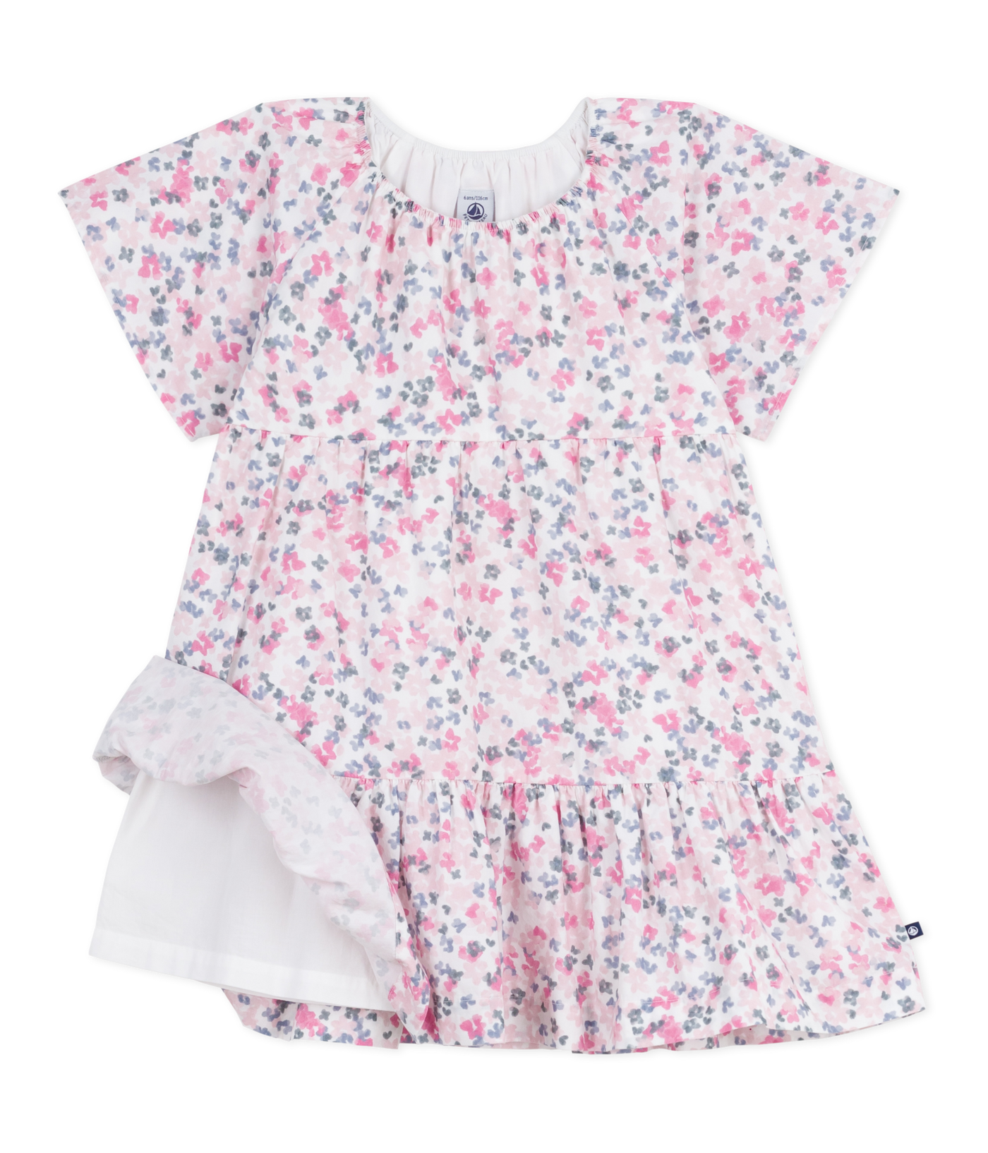 CHILDREN'S SHORT-SLEEVED PRINTED COTTON DRESS