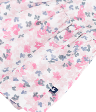 GIRL'S ORGANIC COTTON POPLIN DRESS IN FLORAL PRINT