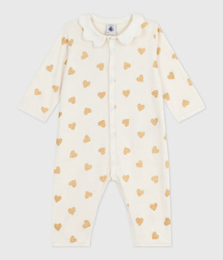 BABY GIRL'S ORGANIC COTTON FOOTLESS SLEEPSUIT