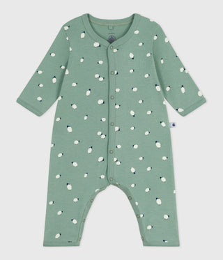 BABY BOY'S ORGANIC COTTON FOOTLESS SLEEPSUIT