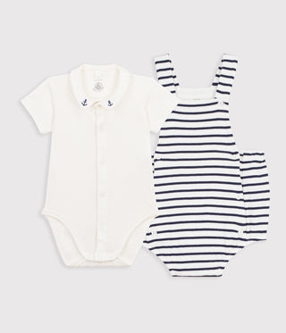 BABY UNISEX ORGANIC COTTON ROMPERS AND BODYSUIT 2-PC SET