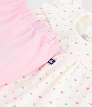 BABY GIRL'S ORGANIC COTTON BLOUSE AND SHORTS 2-PC SET