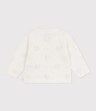 BABY GIRL'S ORGANIC COTTON CARDIGAN