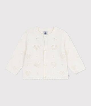 BABY GIRL'S ORGANIC COTTON CARDIGAN