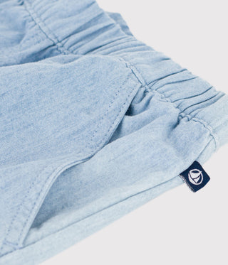 BOY'S LIGHTWEIGHT ORGANIC COTTON CHAMBRAY BERMUDA SHORTS