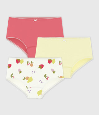 GIRL'S ORGANIC COTTON SHORTIES - 3-PACK